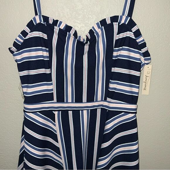 Xtraordinary Blue Dress size M Pinstripe - Picture 5 of 8